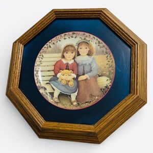 Chantal Poulin "Sisters Are Blossoms" Collector Plate - Framed Bradford Exchange